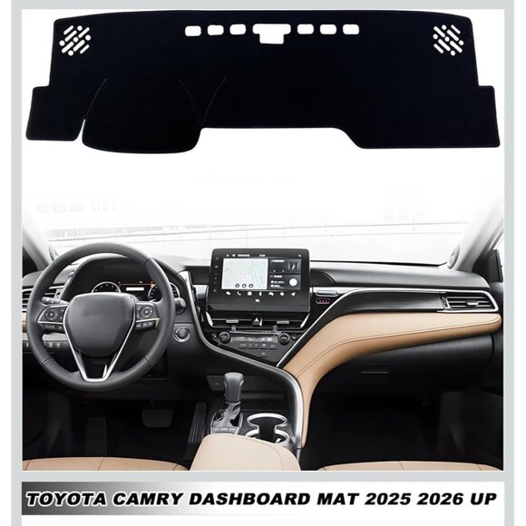 For Toyota Camry LE SE (without HUD) 2025-2026 Car Black Dashboard Dash Mat - Picture 2 of 6